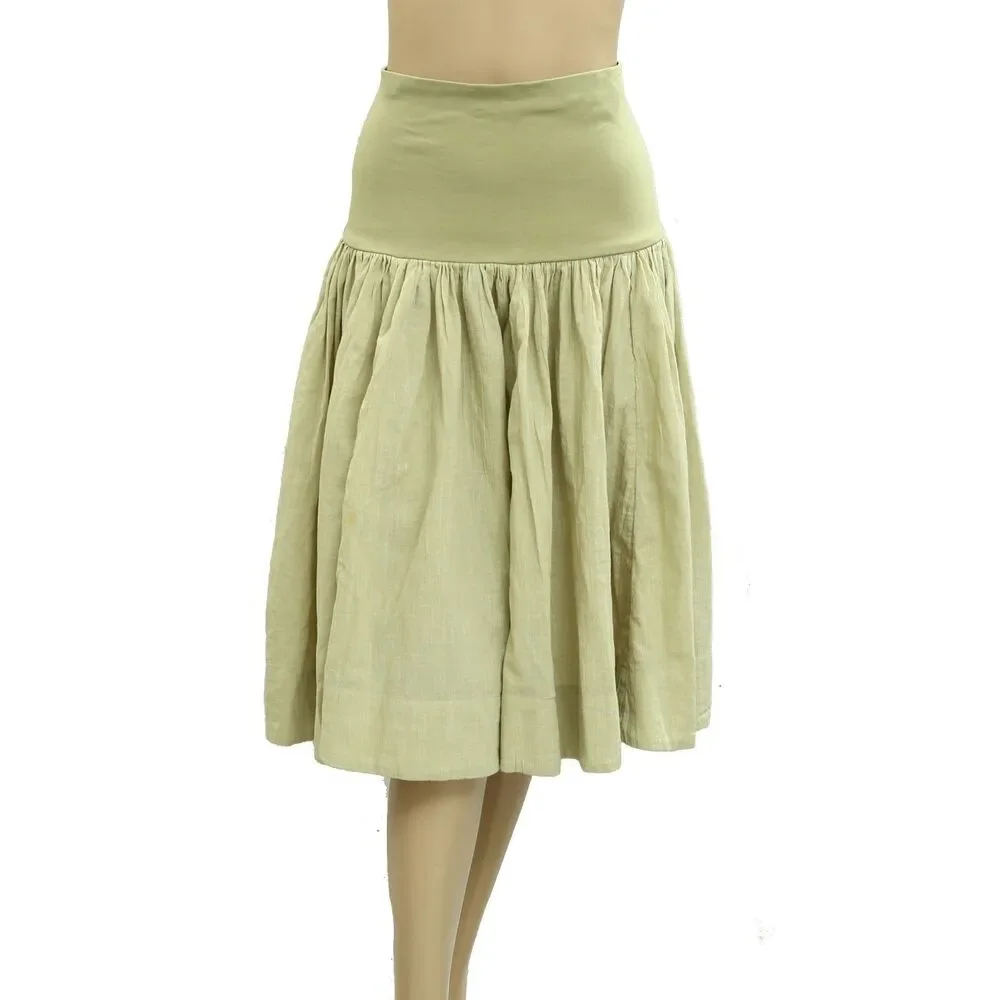 Free People Free-est Green Convertible Skirt Tube Dress Pull-On Beach S 281769